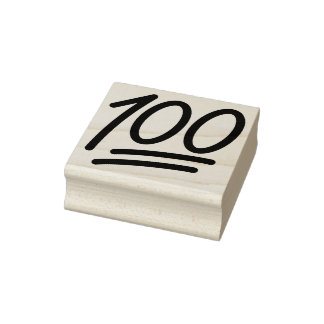Tampons Encreurs 100 Points Emoji Wood Art Timbre