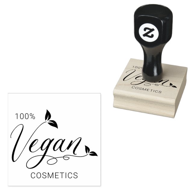 Tampons Encreurs 100% végétalien cosmétique Creative Vegan Logo (Tamponné)