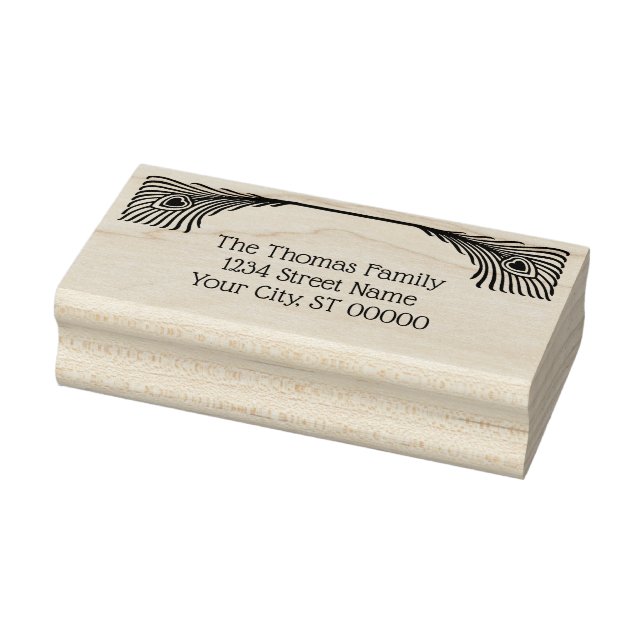 Tampons Encreurs 2 Plumes de paon Art Nouveau (Tampon)