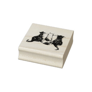 Tampons Encreurs 3 illustration de chat noir et blanc