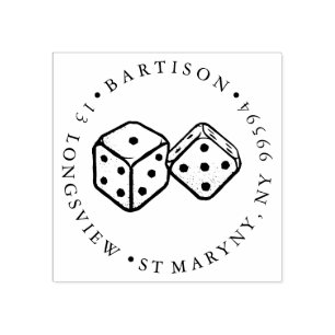 TAMPONS ENCREURS ADRESSE DE RENVOI TOURNÉE TATOO DICE