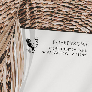 Tampons Encreurs Adresse de retour de nom de famille rustique du