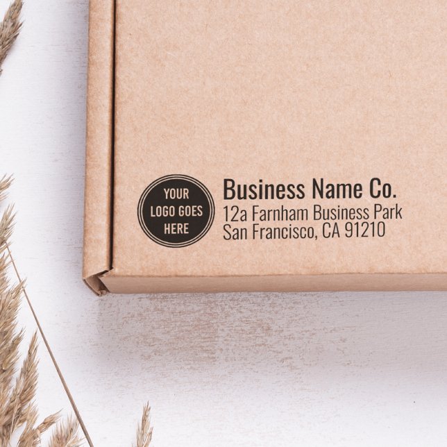 Tampons Encreurs Adresse de retour du bureau du logo professionnel  (Rubber Stamp Mock-up)