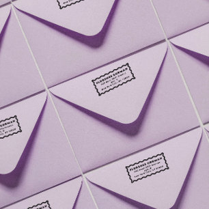 Tampons Encreurs Adresse de retour du cadre gras