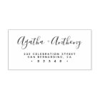 Adresse de retour du Mariage écrit à la main minim