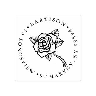 TAMPONS ENCREURS ADRESSE DE RETOUR DU ROSE TATTOO