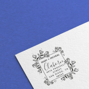 Tampons Encreurs Adresse de retour Mariage couple Élégant minimalis