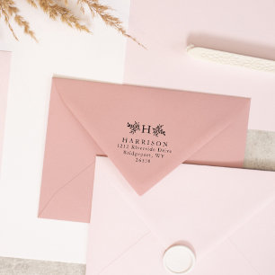 Tampons Encreurs Adresse de retour monogramme rustique