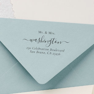 Tampons Encreurs Adresse de retour personnalisée de M. et Mme Maria