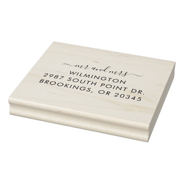 Tampons Encreurs Adresse de retour personnelle M. et Mme Script (Tampon)