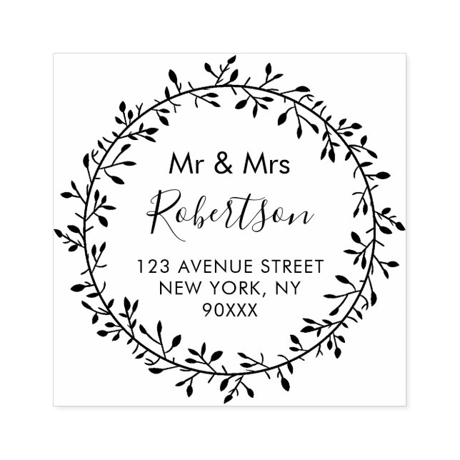 Tampons Encreurs adresse de script agréable (Impression)