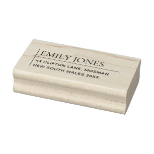 TAMPONS ENCREURS ADRESSE DE TYPOGRAPHIE GRAVE MODERNE MINIMALE SIMP