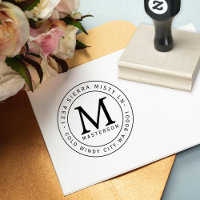 Adresse en caoutchouc monographique personnalisée