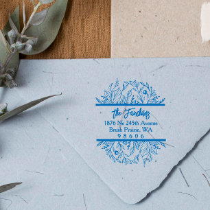 Tampons Encreurs Adresse Simple et tendance Fleurs sauvages et brin