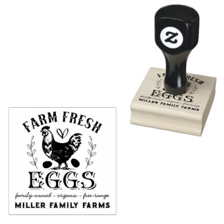 Tampons Encreurs Agritourisme Oeufs frais Famille Poulet Agritouris