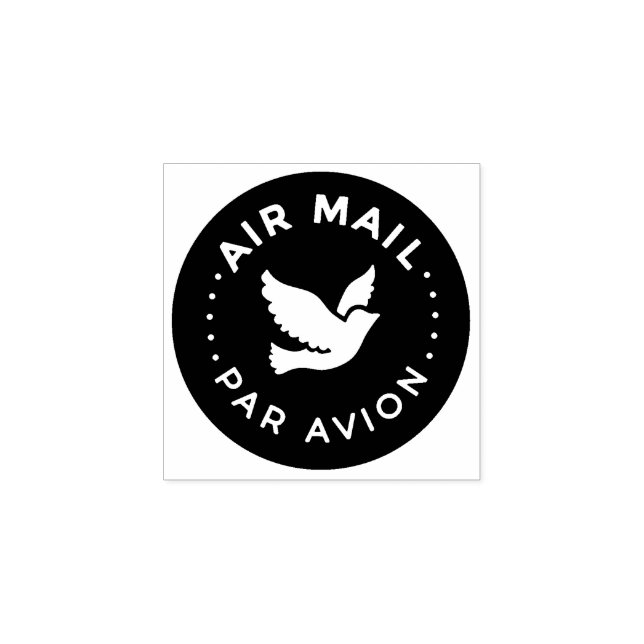 Tampons Encreurs AIR MAIL PAR AVION エアメールスタンプ 鳥 bird birds ラバースタンプ (Impression)