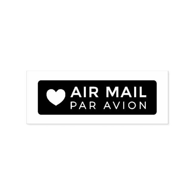 Tampons Encreurs AIR MAIL PAR AVION ハート エアメールスタンプ heart cute love ラ (Impression)