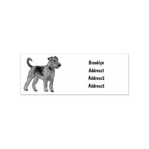 Tampons Encreurs Airedale terrier dog cartoon