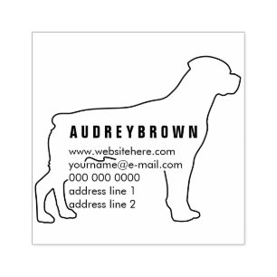 Tampons Encreurs Ajouter un nom adresse de retour Dog Rottweiler