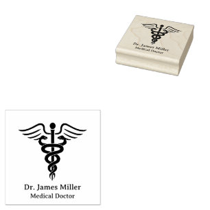 Tampons Encreurs Ajoutez Votre Nom Symbole Médical Docteur Infirmiè