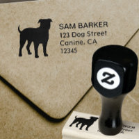 American Bulldog Silhouette Adresse de retour
