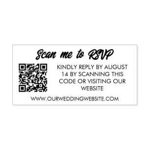 Tampons Encreurs Analyse du code QR vers le site Web Mariage RSVP