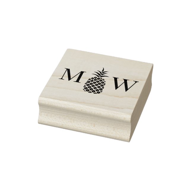 Tampons Encreurs Ananas #11 Couple Mariage 2 Monogramme initial (Tampon)