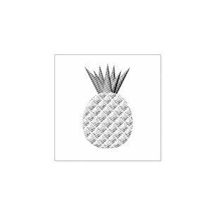 Tampons Encreurs Ananas En Noir Et Blanc