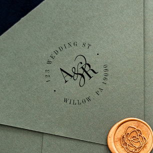 Tampons Encreurs ANDREA Simple Mariage en caoutchouc Adresse de ret