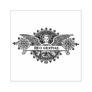 Tampons Encreurs Angel Art avec Deo Gratias Banner