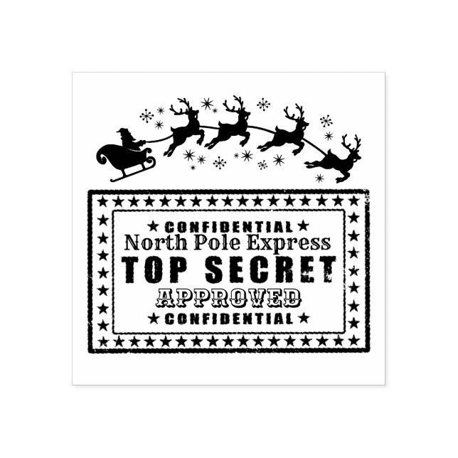 Tampons Encreurs Approbation du sceau de la clause Santa du Pôle No (Impression)