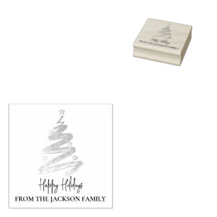 Tampons Encreurs Arbre de Noël élégant