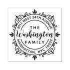 Arrondi élégant Script Nom de famille Adresse de r