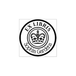 Tampons Encreurs Arrondi Ex Libris Couronne
