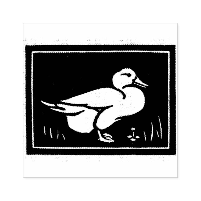 Tampons Encreurs Art déco canard vintage (Impression)