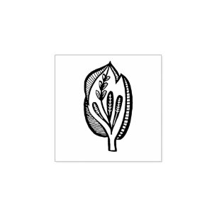 Tampons Encreurs Art folklorique Feuilles Florales Ressort Style Li