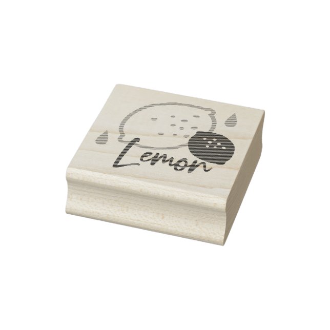 Tampons Encreurs Art minimaliste de la ligne de citron - Fruit d'ag (Tampon)