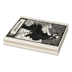 Tampons Encreurs Art Nouveau Ex Libris Girl Writing Modèle
