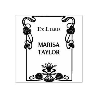 Tampons Encreurs Art nouveau lily frame ex libris