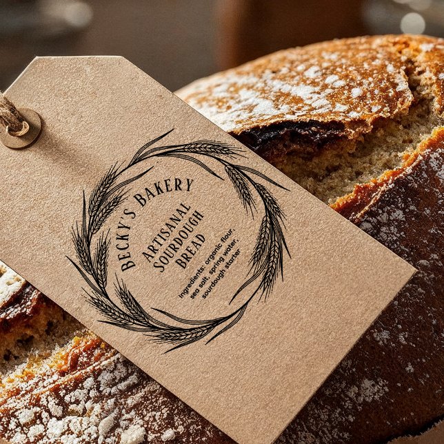 Tampons Encreurs Artisan Baker Blé Wreath Bio Pain de pâte (Créateur téléchargé)