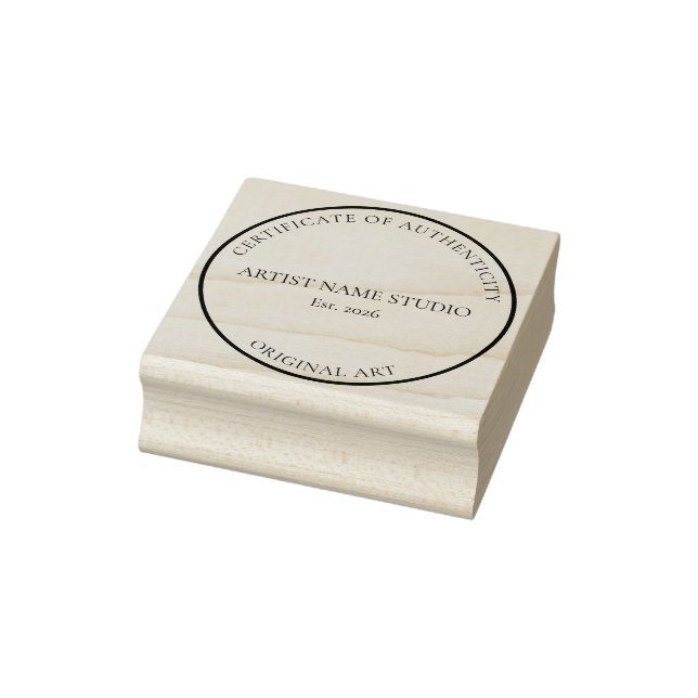 Tampons Encreurs Artist Studio Certificate of Authenticity Stamp (Tampon)