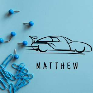 Tampons Encreurs Awesome Racing Car Nom de l'enfant Petit