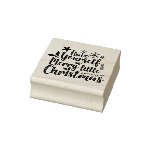 Tampons Encreurs Ayez-vous une petite typographie de Noël joyeuse