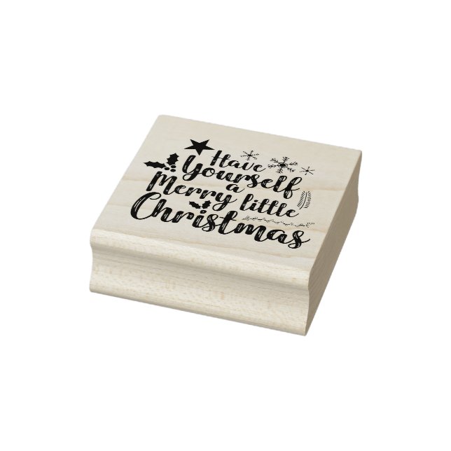 Tampons Encreurs Ayez-vous une petite typographie de Noël joyeuse (Tampon)