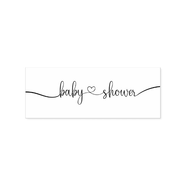 Tampons Encreurs Baby shower personnalisé de calligraphie typograph (Impression)