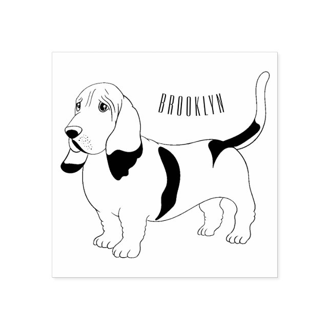 Tampons Encreurs Basset hound dessin de chien (Impression)