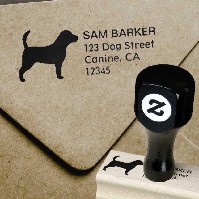 Tampons Encreurs Beagle Silhouette Amoureux des chiens Adresse de r (Créateur téléchargé)