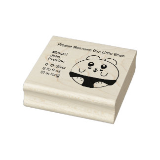Tampons Encreurs Bébé Faire-part Arrivée mignonne Cartoon Animal