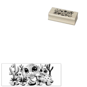 Tampons Encreurs Bébé Geckos jote personnages de dessin