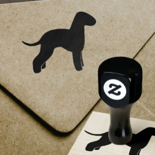 Tampons Encreurs Bedlington Terrier Dog Silhouette Rubber Stamp